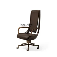 Italian Modern Minimalist North American Black Walnut Solid Wood Boss Office Chair Nordic Desk Chair