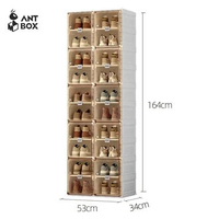 SKY - ANTBOX Rak Sepatu Tertutup Ready Stock 8- 40 Box Sepatu Lemari Sepatu Minimalis Pintu Transpar
