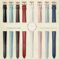 For Swarovski DW Tissot Casio Watchband Women Genuine leather Quick release Watch Strap 12mm 14mm 15mm 16mm 18 Ladies bracelet