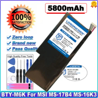 5800mAh BTY-M6K Laptop Battery For MSI MS-17B4 MS-16K3 GS63VR-7RG GF63 Thin 8RD 8RD-031TH 8RC GF75 Thin 3RD 8RC 9SC