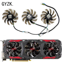 New For POWERCOLOR Radeon RX570 480 Red Devil OC Graphics Card Replacement Fan