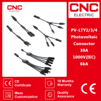CNC PV Connector Y Type Parallel Connection Solar Panel System Waterprrof Connector Branch Two pieces Solar Cell Connect Plug