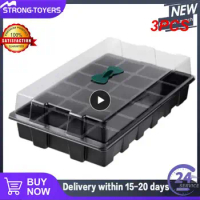 3PCS Holes Seedling Tray Seedling Box With Big Holes Gardening Flower And Plant Pots Greenhouse Seed Planting Box With Lid