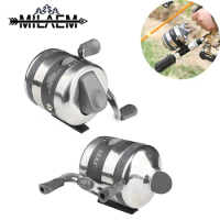 1 Pc Archery Bowfishing Reel Mount Stainless Steel Fishing Reel for Recurve/Compound Bow Slingshot Shooting Hunting Accessories