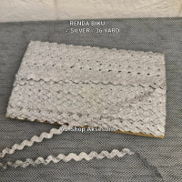 Renda Gold , Silver / Renda Zig -Zag Emas Perak Per/Roll Dijamin Puas