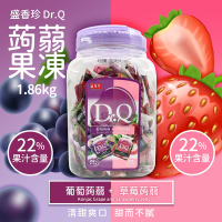 【盛香珍】Dr.Q 雙味蒟蒻 葡萄+草莓(1860g/桶)