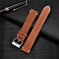 Quick release leather watchbands 18mm 20mm 22mm 24mm casual belt art watch strap soft matte celet wrist watch band