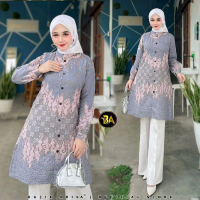 tunik dwi katun || tunik motif batik || tunik katun || atasan wanita tunik || tunik wanita dewasa  |