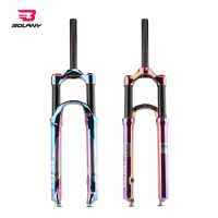 Bolany Rainbow Mtb 29 Air Fork Aluminum Alloy Bicycle Front Suspension Straight Tube Manual Lockout 120mm Travel Fork Mtb Parts
