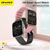 Awei H6 Smart Watch Multi Sport Mode Message Reminder 1.69 Inch Men Women Smart Band Heart Rate Blood Pressure Smartwatch