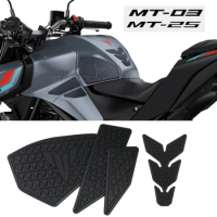 Motorcycle Sticker For Yamaha MT-03 MT-25 MT03 MT25 2020 2021 2022 MT 03 Non-slip Side Tank Pad Anti Scratch Decal Accessories