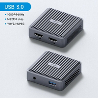 【日本代購】Hagibis 4K HDMI 相容視訊擷取卡環出用於遊戲錄製直播 1080P 擷取器 MS2131 適用於 PS4/5 Switch
