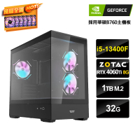 【NVIDIA】i5十核GeForce RTX 4060Ti{闇智慧教學D}電競電腦(i5-13400F/華碩B760/32G/1TB_M.2)