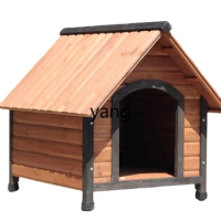 LMM Outdoor Anti-Corrosion Rainproof and Sun Protection Solid Wood Dog House/Kennel/Dog House