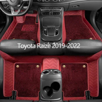Custom Leather Car Floor Mats For Toyota Raize 2019 2020 2021 2022 Auto Carpet Mats Interior Accessories