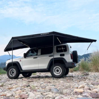 Camping 180 Degrees Free Standing Foxwing Awning Car Side Tent Freestanding Sunshade