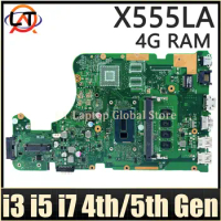X555LA MAINboard For ASUS X555LAB A555LA K555LA F555LA X555LD X555LB Laptop Motherboard I3 I5 I7 4th/5th Gen CPU 4G-RAM LVDS/EDP