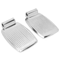 2Pcs Aluminum Alloy Wheelchair Footplate Foot Pedal Striped Texture Slip Resistant Wheelchair Footrest Accessories for Elderly