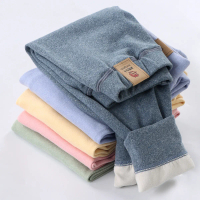 Children's Thermal Pants Boys' Single Pants Girls' Autumn Winter Warm Pants Big Kids Thickened Long 