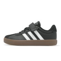 adidas 童鞋 VL Court 3.0 EL C 中童 黑 白 膠底 復古 魔鬼氈 休閒鞋 愛迪達 ID9154