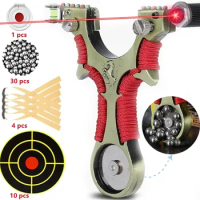 Magnetic Grip Slingsshot Lighting Aiming Metal Slingshot Outdoor Hunting Shooting Archery High Precision Sling Toy Guns