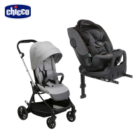chicco官方直營-One4ever Lounge全能秒收雙向輕量手推車+Bi-Seat 全能i-size安全汽座Air版