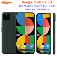 Google Pixel 5a 5G 128GB Original Unlocked Cellphone e-Sim 6.34" Snapdragon 765G Octa Core 6GB RAM NFC 12.2MP&amp;16MP