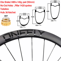 ONEFLY Width 29mm Super Light Carbon Road Bike Disc Wheels Clincher 36 Ratchet Hub 30/45/50/60mm Cyclocross Gravel Wheelset 700C