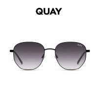 QUAY AUSTRALIA Big Time Polarized black/smoke Round Sunglasses