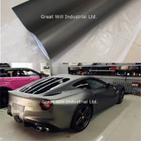 Gunmetal Satin Chrome Vinyl Wrap Film Matte Anthracite Metallic Car Wrap Cover Styling With Air Release Size 1.52x20m/Roll