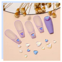 New 1 box of Nail Art Aurora Love Crystal Size Mixed Transparent Symphony Macarons Shiny Flat Back DIY Nail Art Decoration Tools