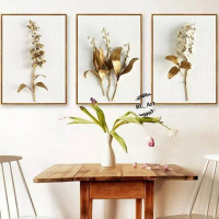 Flower Painting 3D Gold Frame BIG size