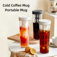 Cold Brew KettleIce Drip Coffee Maker Coffee Filter KettleCold Water Brew Tea Mug Cold Ice Drip Kettle Convenient Hand Brewing