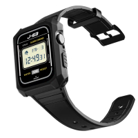 【E.B. MADE】適用蘋果 Watch 7代潮流系耐磨防撞錶殼一體成形錶帶 41mm(apple watch 7一體成形運動錶帶)