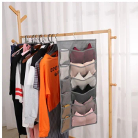 36 Pockets Closet Hanging Organizer Dual Sided Wall Shelf Wardrobe Storage Bag Space Saver Bag for Bra Underwear Underpant Socks