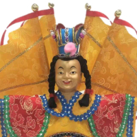 【A-ONE 匯旺】台灣電音三太子 金色 布袋戲偶 送台灣國旗刺繡貼 別針 戲偶架 武生 布偶戲偶(布袋戲)
