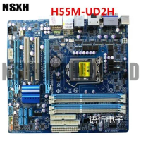 Original H55M-UD2H Motherboard 16GB LGA 1156 DDR3 Micro ATX Mainboard 100% Tested Fully Work