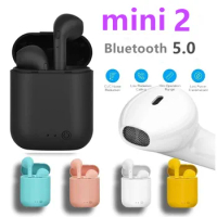 Mini 2 TWS Wireless Headphones Bluetooth Earphones Matte Macaron Headset with Mic Charging Box Sports Earbuds