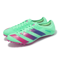 【adidas 愛迪達】田徑鞋 Sprintstar 男鞋 綠 紫 輕量 田徑 釘鞋 運動鞋 愛迪達(GV9067)