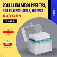20 uL Ultra Micro Pipet Tips, Steril, Non-sterile, Clear, 96pcs/rack | AXYGEN non-sterile