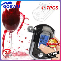 1~7PCS Professional Digital Breath Alcohol Tester Breathalyzer AT6000 alcohol breath tester alcohol detector Dropshipping
