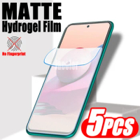 5PCS Matte Anti-Fingerprint Hydrogel Film For Xiaomi Redmi Note 10 T S Pro Max 10T 5G 10S 10Pro 5 G Protection Screen Protector