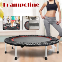 100CM Round Mini Trampoline Pad Kids Toys Folding Indoor Gym Adult Children Jumping Bed Exercise Trampoline Fitness Equipment