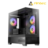 【Antec】CX500M ARGB {黑} M-ATX電腦機殼(顯卡限長41.5cm/塔扇限高16.5cm/玻璃側透/Type-C)