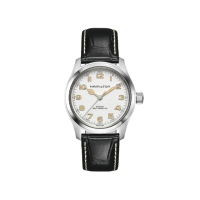 【HAMILTON 漢米爾頓】陸戰 Murph 墨菲腕錶 38mm(自動上鍊 中性 皮革錶帶 H70405710)