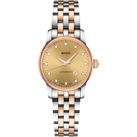 MIDO 美度 官方授權 Baroncelli 真鑽機械女錶 母親節禮物-29mm M76009671