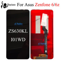 New 6.4inch Black For ASUS Zenfone 6 6z 2019 ZS630KL I01WD LCD Display Touch Screen Digitizer Assembly Replacement