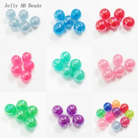 Wholesale Newest 12mm 500pcs/bag , 20mm 100pcs/bag Chunky Acrylic Jelly AB Beads
