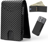 Card Wallet for Men 2-in-1 Detachable Pop-up Wallet+ Magsafe Wallet Cash and Credit Card Slots,Alumi