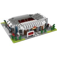 Old Trafford Building Blocks Set Manchester United Model Football Stadium Soccer Fans Bricks Toys